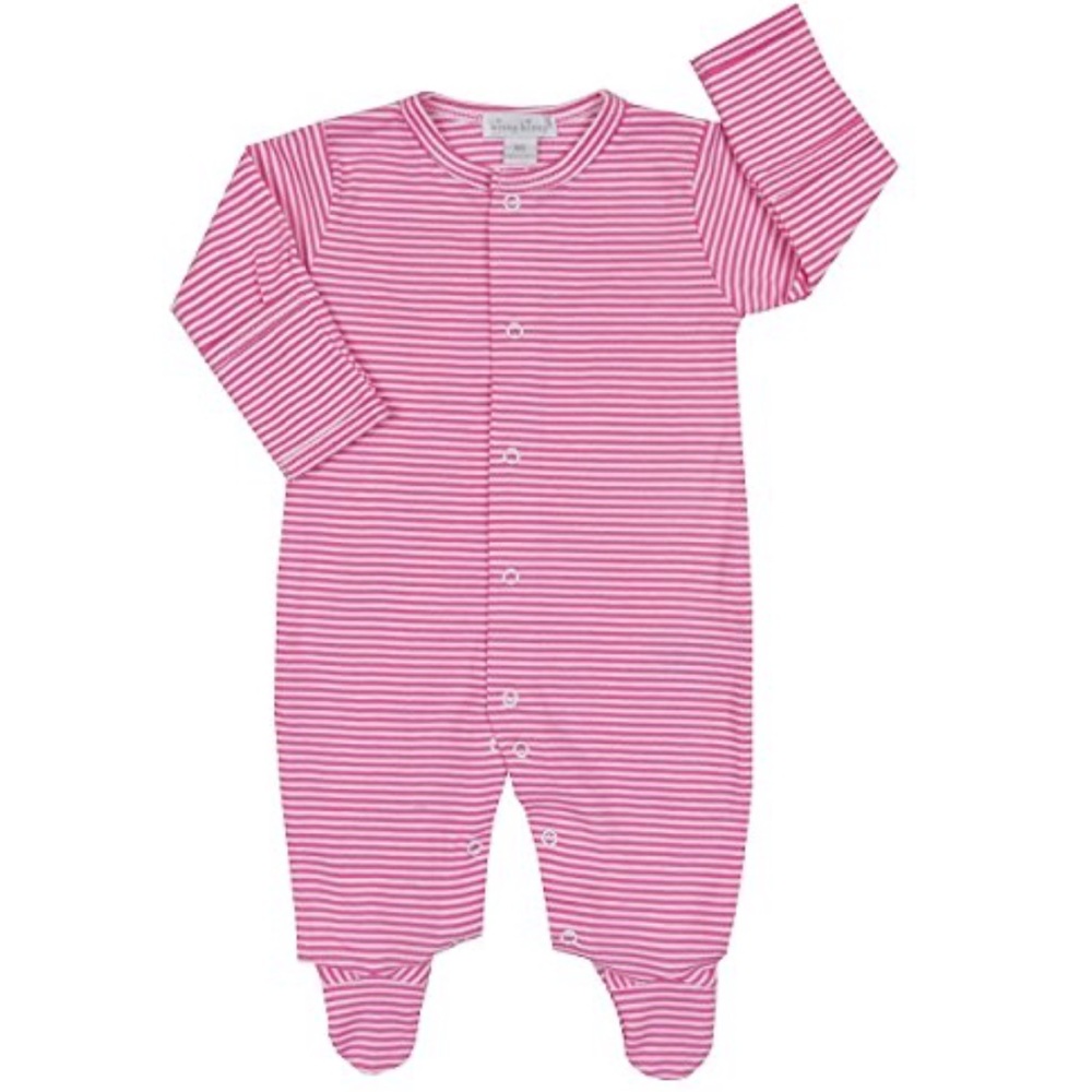 Kissy Kissy Pink Essential Stripe One Piece Footie